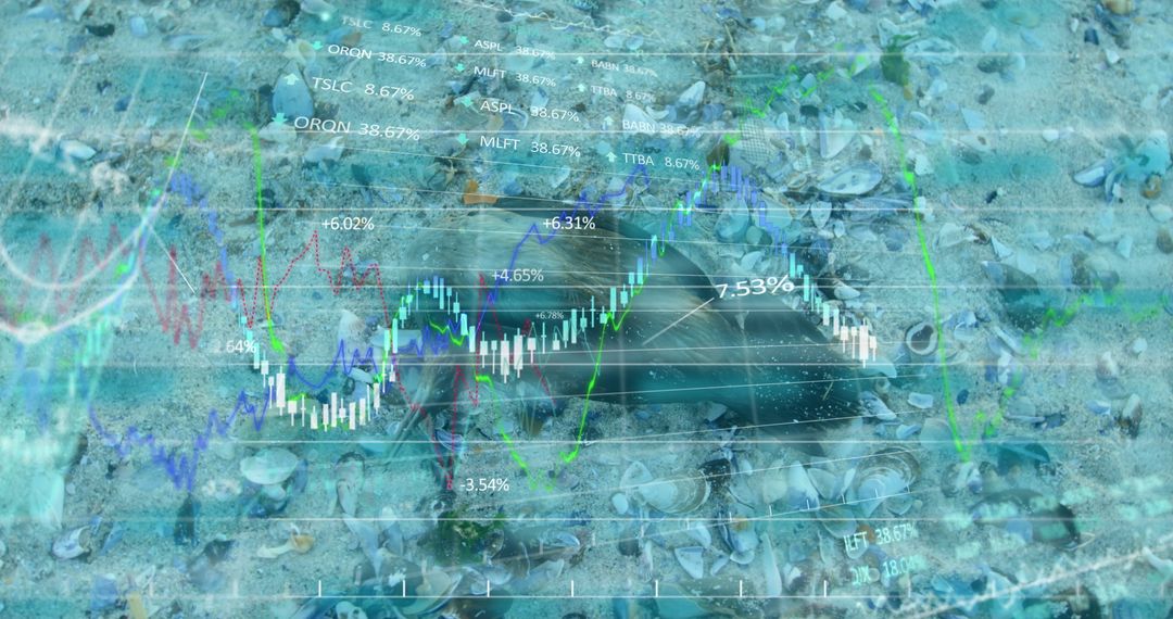 Data Visualization Merging Nature and Finance Ocean Scene