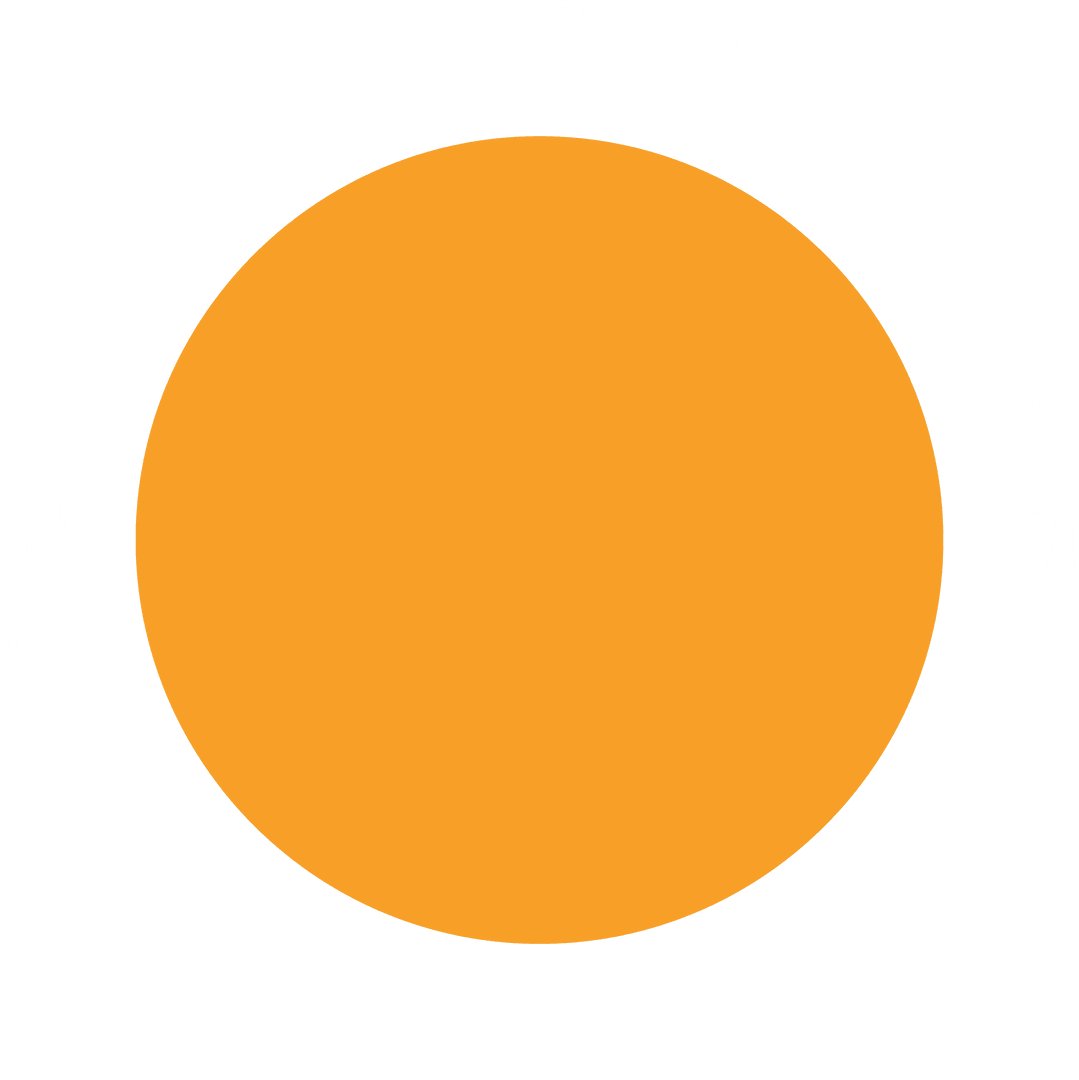 Transparent Minimalism With Trendsetter Typography on Orange Circle