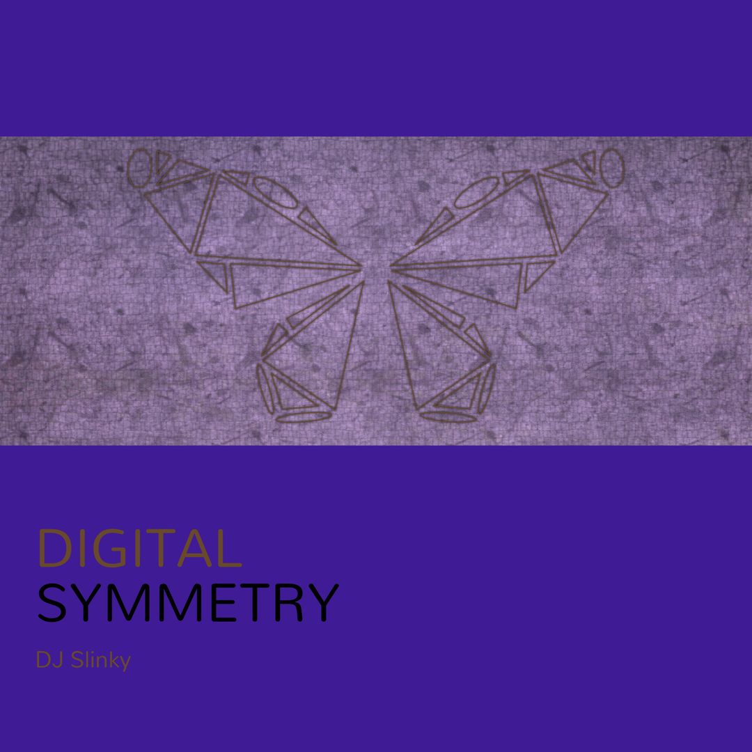 Digital Symmetry Music Cover with Geometric Butterfly Design