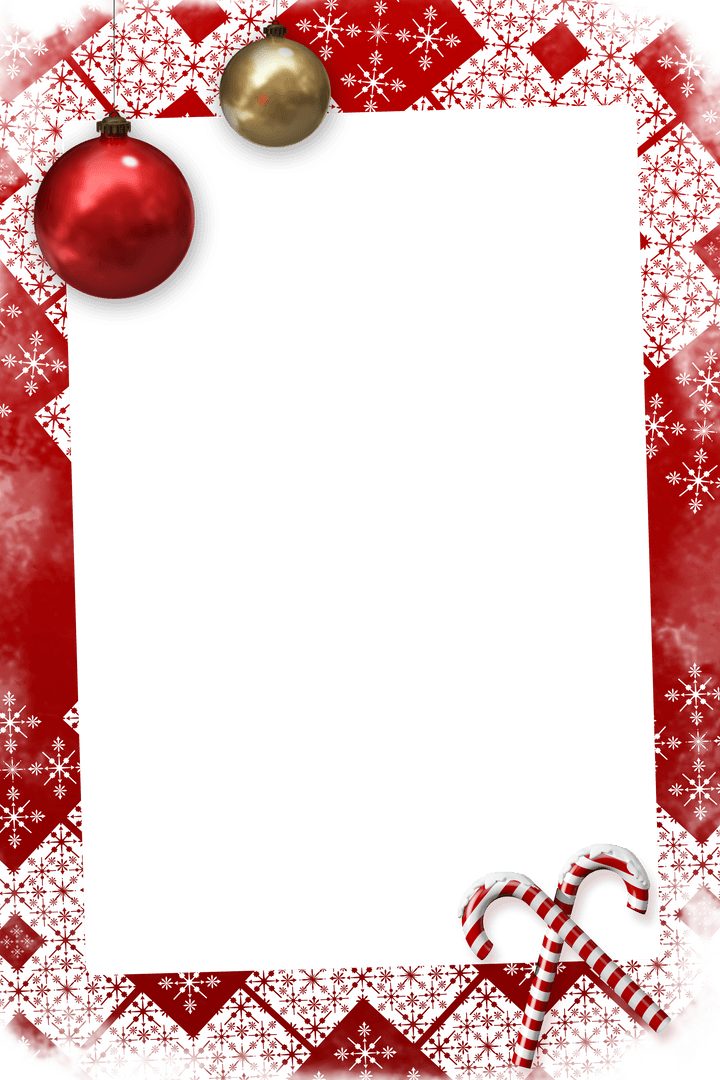 Christmas Frame with Transparent Background for Festive Design