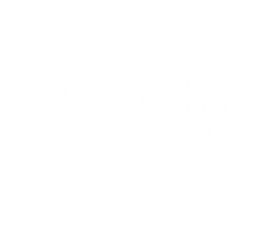Back to School and Education Text on Transparent Background