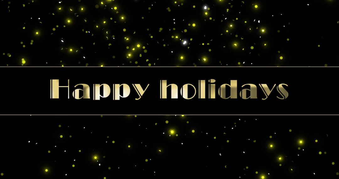 Festive Happy Holidays Greeting with Snowfall Effects