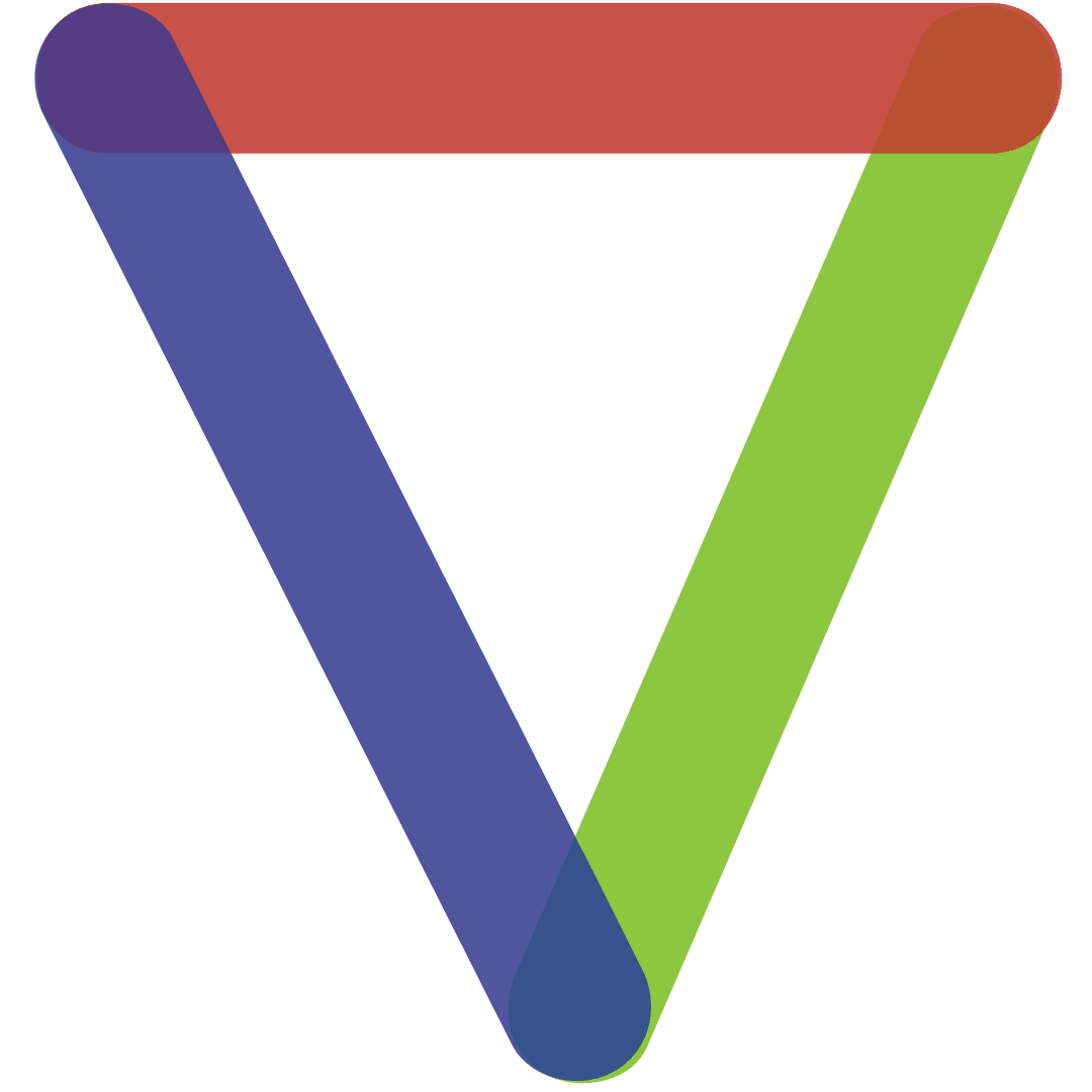 Colorful Transparent Interwoven Abstract Triangle Design