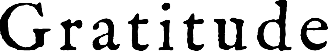 Stylish Gratitude Text Design on Transparent Background