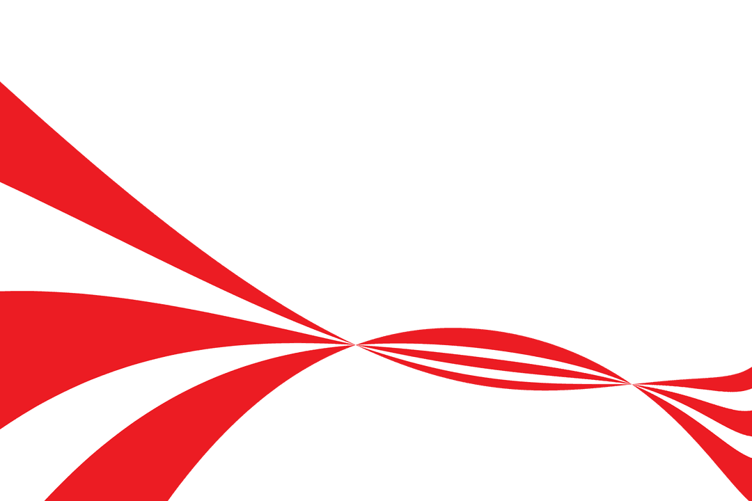 Abstract Red and White Shape on Transparent Background