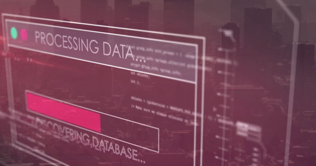 Futuristic Data Processing in Urban Landscape