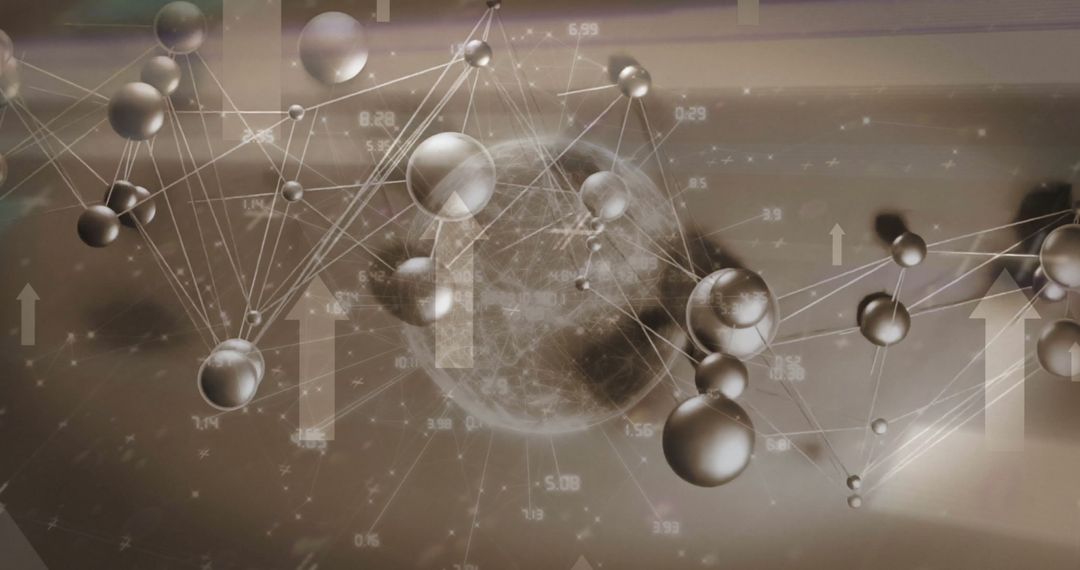 Futuristic Digital Network with Globe and Data Points
