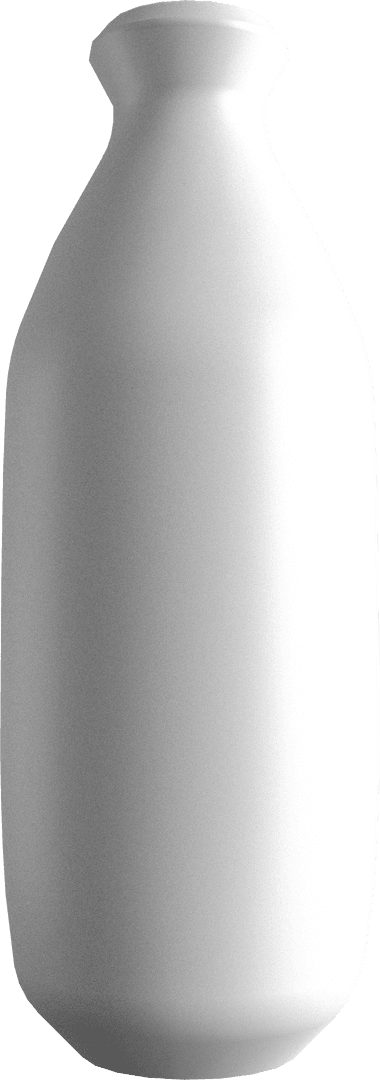Transparent White Bottle with Minimalistic Design
