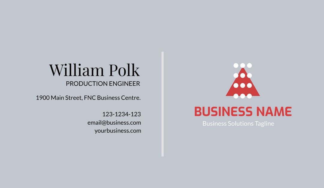 Professional Business Card Template with Red Logo Design - Download Free Stock Templates Pikwizard.com