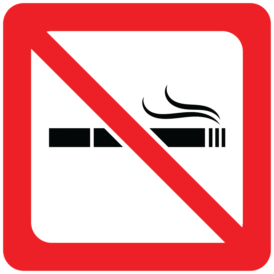 No Smoking Symbol on Transparent Background Communication Concept