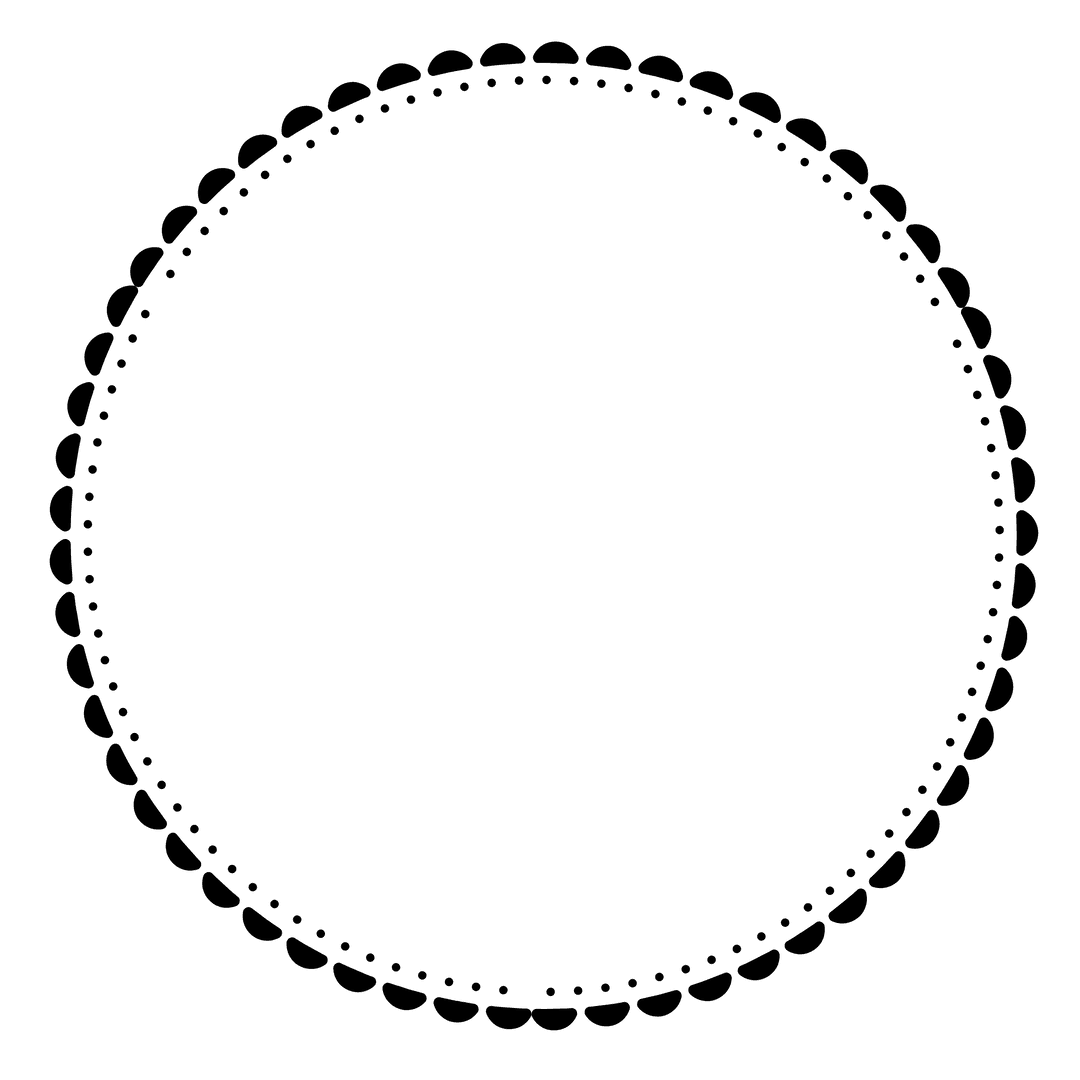 Abstract Circular Shape Illustration on Transparent Background