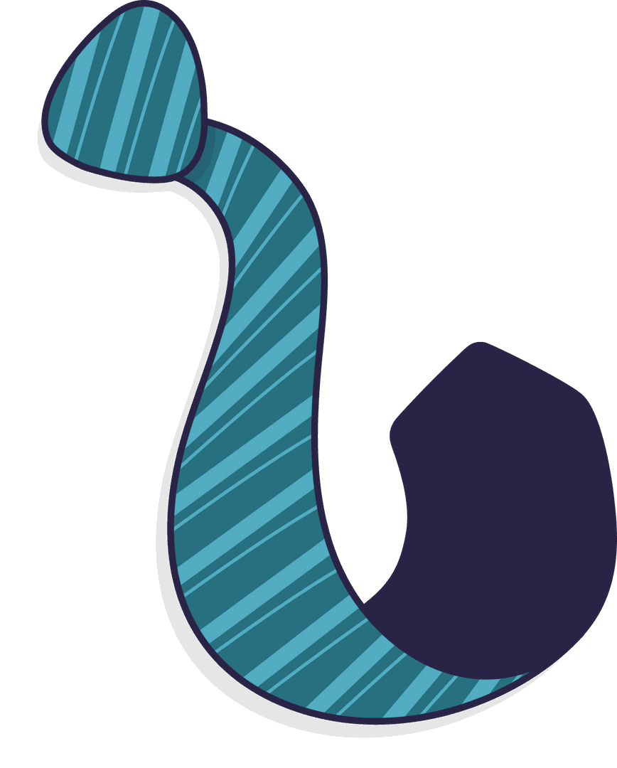 Abstract striped shape with transparent background