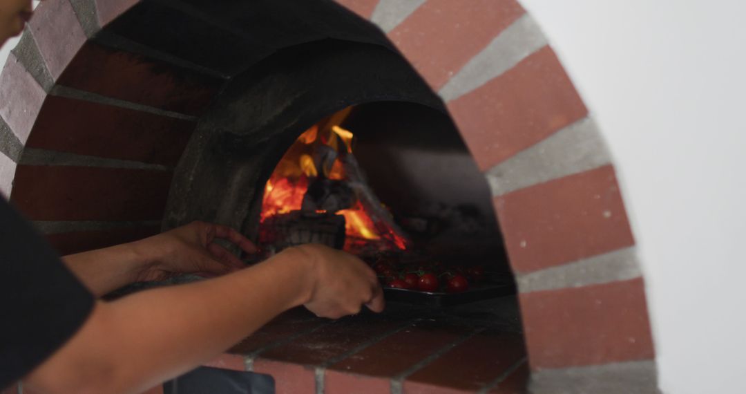 Cooking Pizza in Brick Wood-fired Oven, Authentic Italian Culinary Experience - Free Images, Stock Photos and Pictures on Pikwizard.com