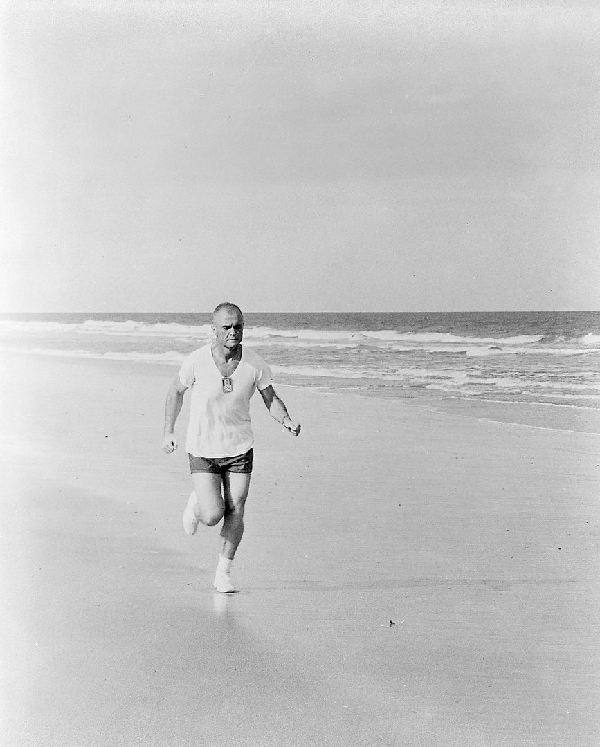 Astronaut Running on Beach for Physical Training, 1962 NASA