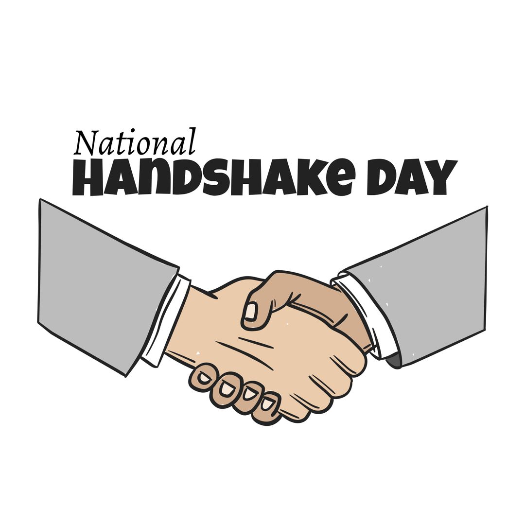 Illustration of National Handshake Day Celebrating Unity