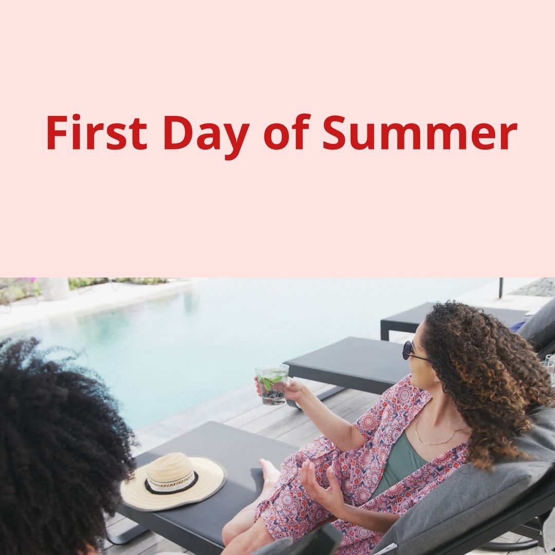 Relaxing by Pool on First Day of Summer