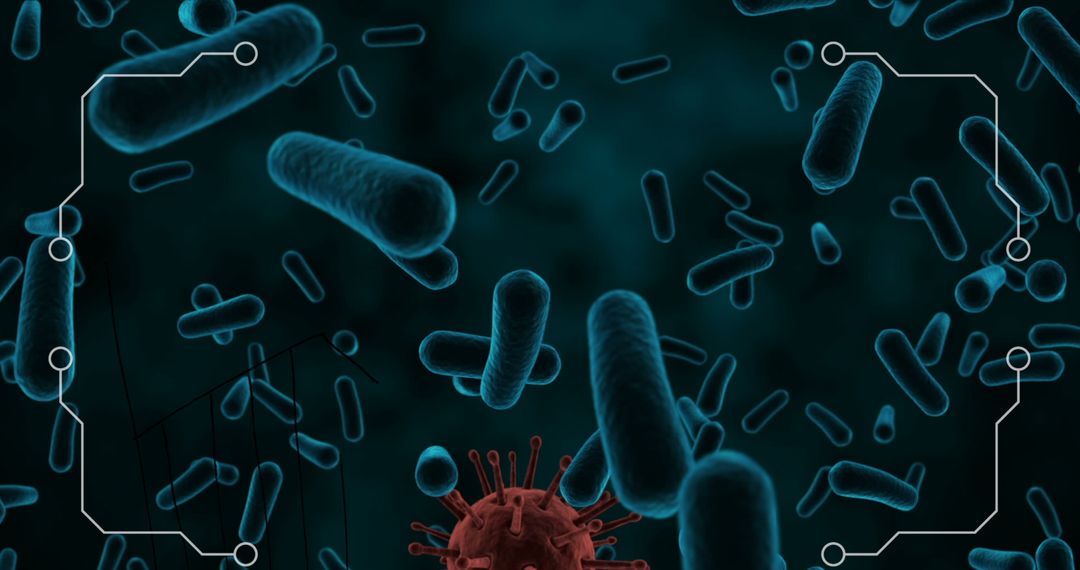 Digital Interface Analyzing Virus Cells with Data Elements - Free Images, Stock Photos and Pictures on Pikwizard.com