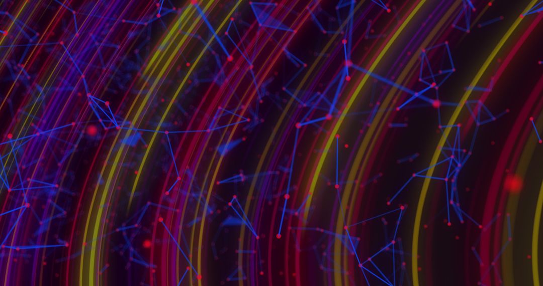 Abstract Network Connections with Vibrant Lines