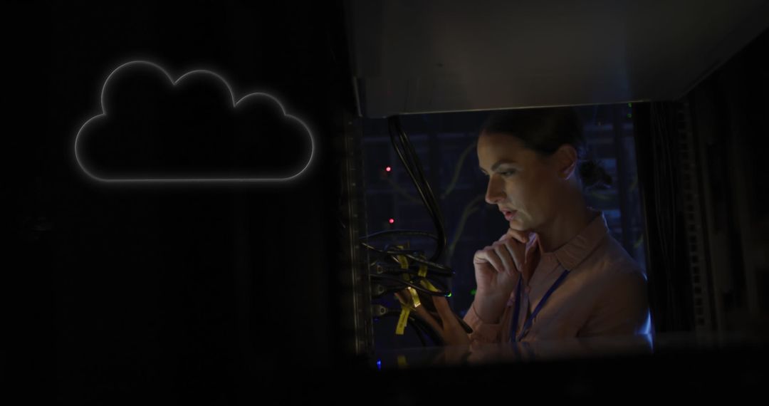 Engineer Cloud Computing Server Room Setup