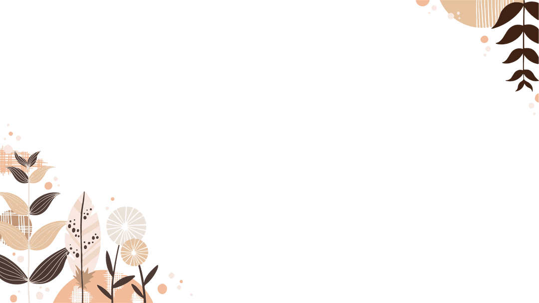 Minimalist Botanical Frame Design with Flowers on Transparent Background