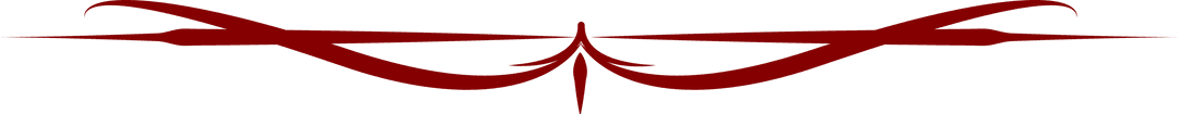 Elegant Red Ornamental Divider on Transparent Background