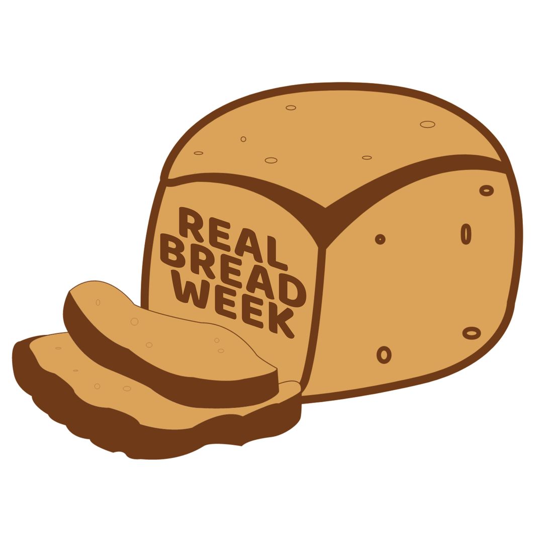 Real Bread Week Icon with Sliced Bread Illustration