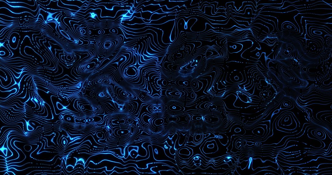Abstract Digital Waves with Electrifying Blue Patterns