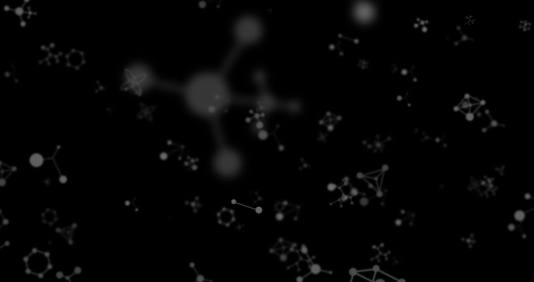 Abstract Glowing Digital Network on Black Background