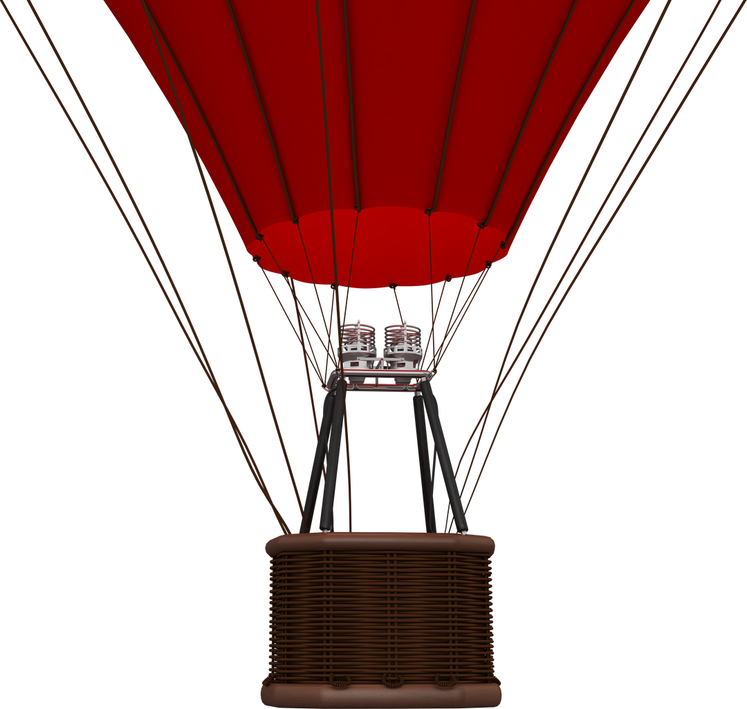 Red Hot Air Balloon with Transparent Background - Download Free Stock Images Pikwizard.com