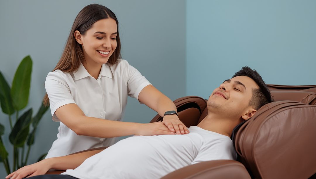 Relaxed Massage Therapy Session in Spa