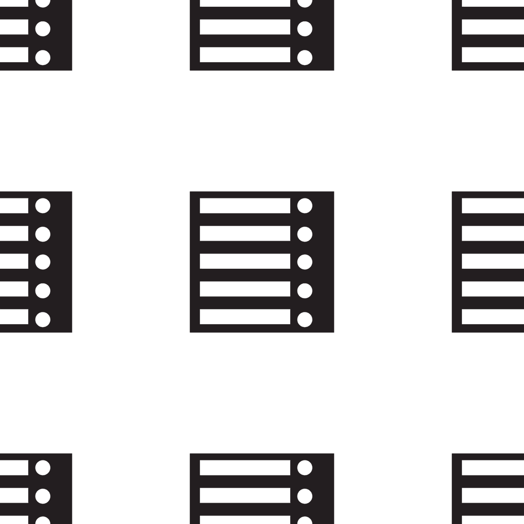 Seamless Pattern of Black Symbols on Transparent Background