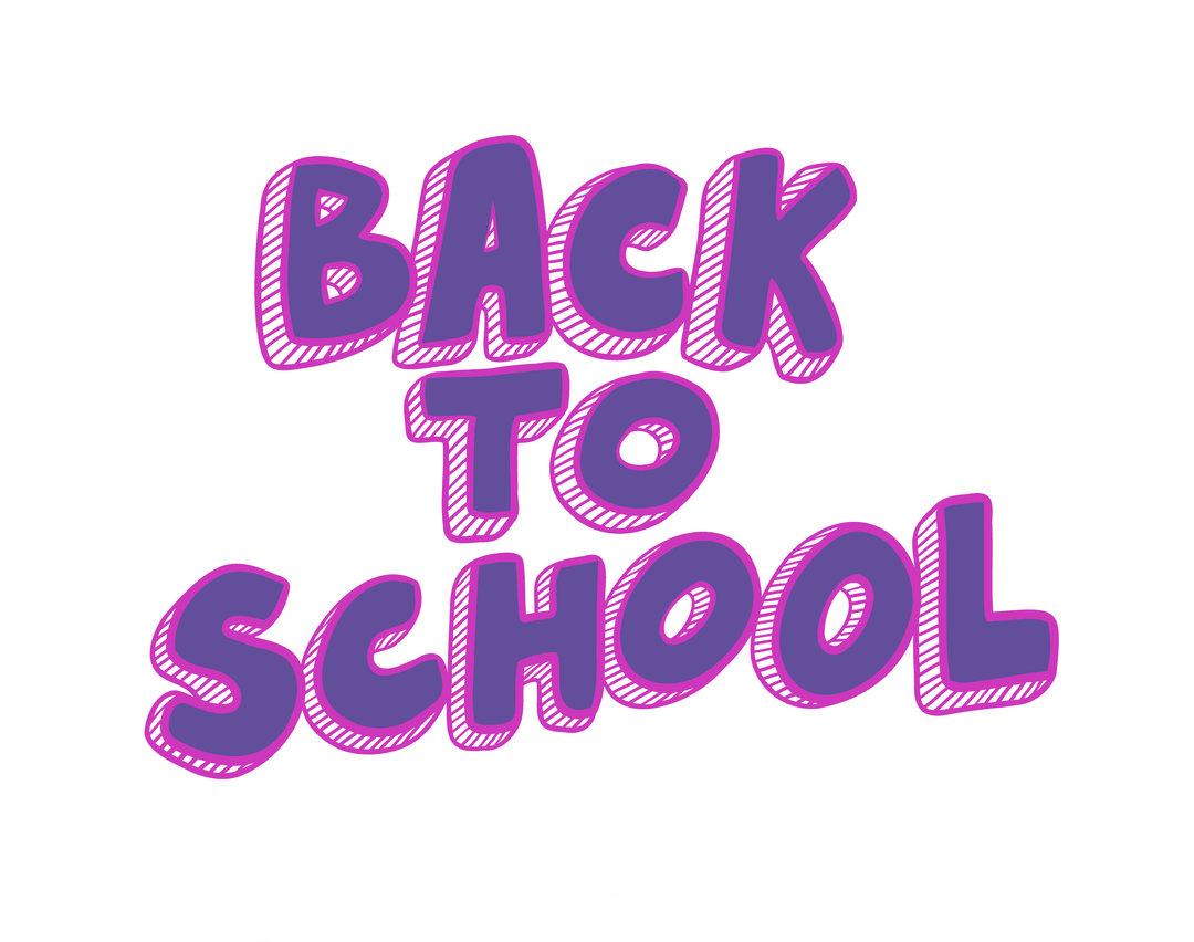 Back to School Graphic With Cloud Frame on Transparent Background