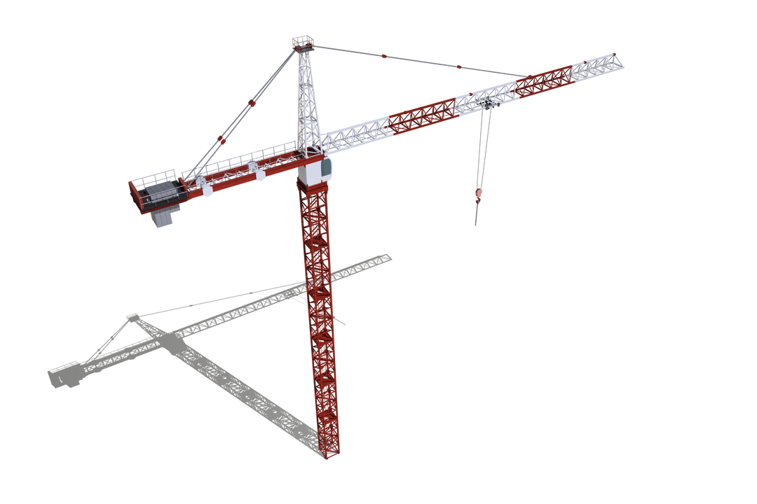 transparent studio rendering of tower crane construct - Download Free Stock Images Pikwizard.com
