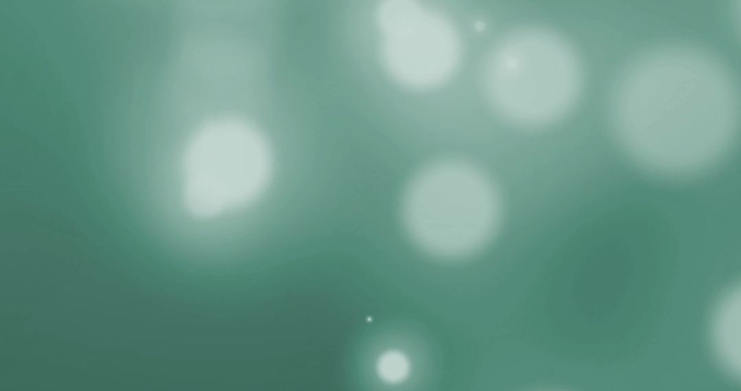 Glowing Green Abstract Light Spots Background