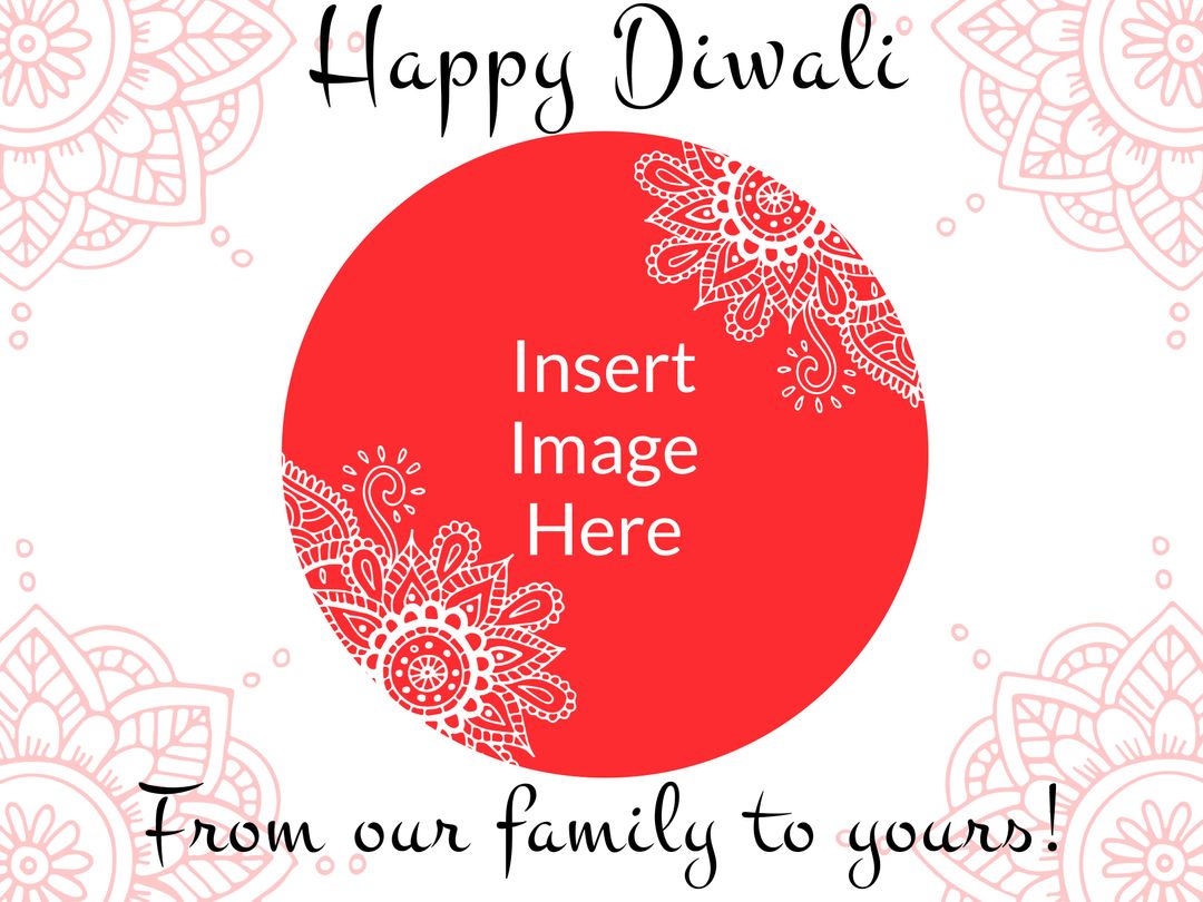 Elegant Diwali Greeting Card with Festive Mandala Design