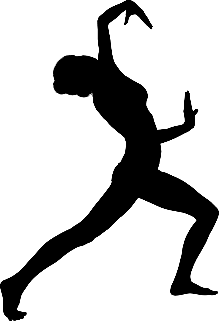 Transparent Silhouette of Fit Woman Performing Exercise