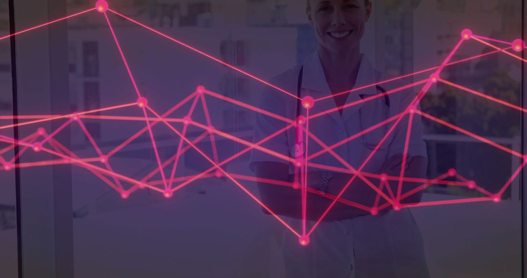 Futuristic Medical Technology with Doctor and Digital Data Graph