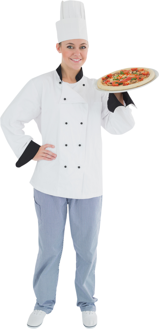 Transparent Chef Holding Fresh Italian Pizza with Confidence - Download Free Stock Images Pikwizard.com