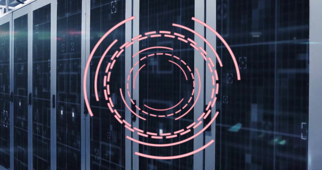 Modern Server with Digital Interface in Data Center