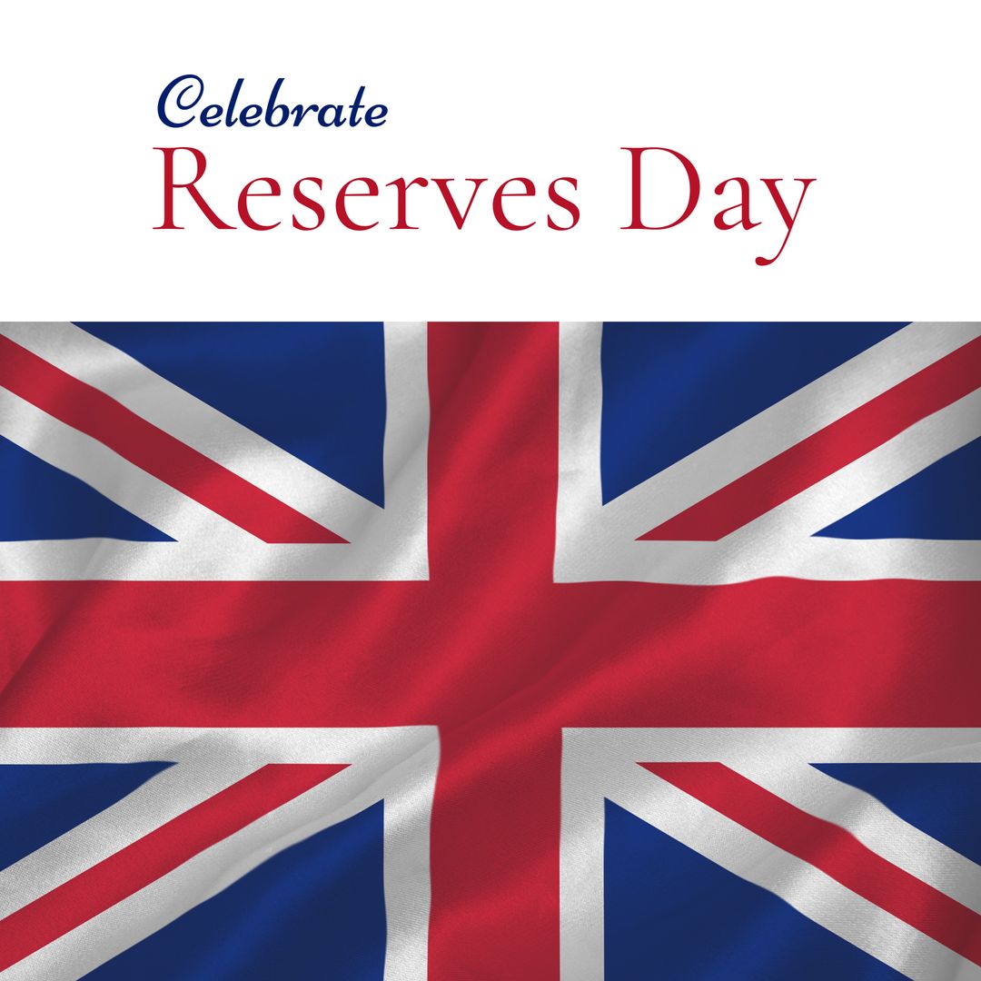 Celebrating Reserves Day with Union Jack Background