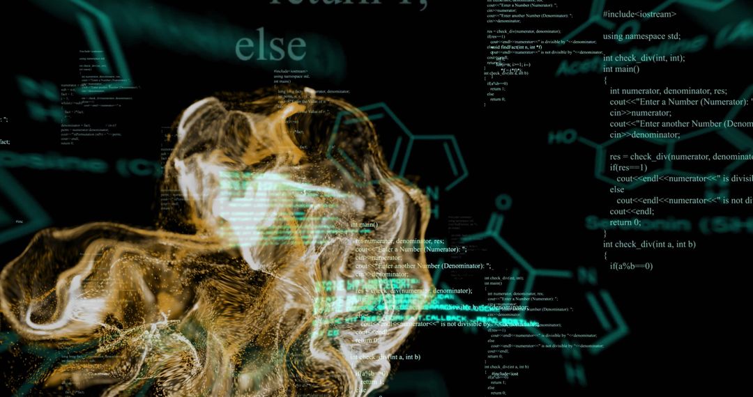 Abstract data flow and coding background concept