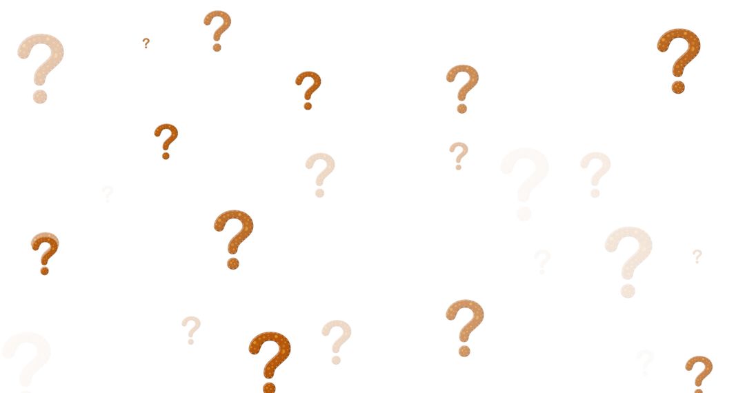 Abstract Pattern of Question Marks on White Background