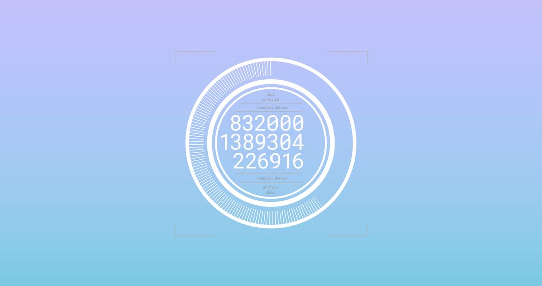 Futuristic Data Processing Interface with Circular Graphics