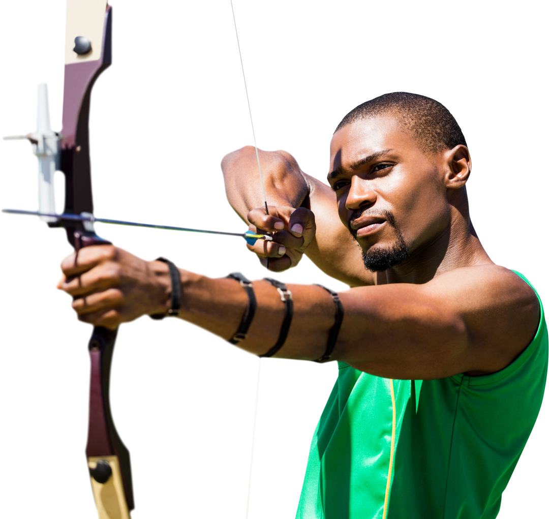 Transparent Image of African American Archer Shooting Bow - Download Free Stock Images Pikwizard.com