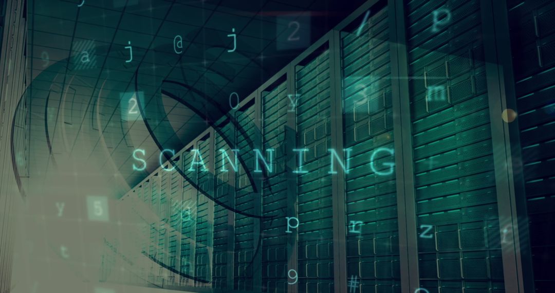 Cyber Attack Alert in High-Tech Server Room