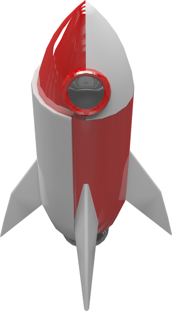 Shiny White and Red Retro Space Rocket with Porthole Transparent Background - Download Free Stock Images Pikwizard.com