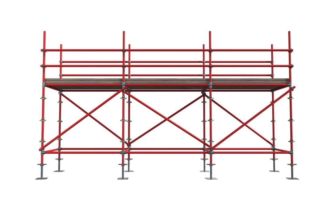 Transparent Red Scaffolding Structure with Cross Bracing - Download Free Stock Images Pikwizard.com