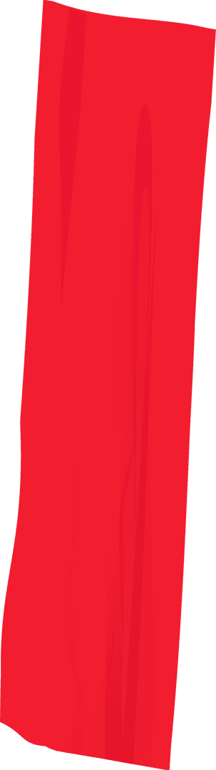 Minimalist Red Transparent Fabric Drape with Subtle Folds