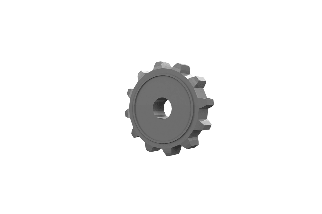 Grey Gear Cog on Transparent Background for Industry Design