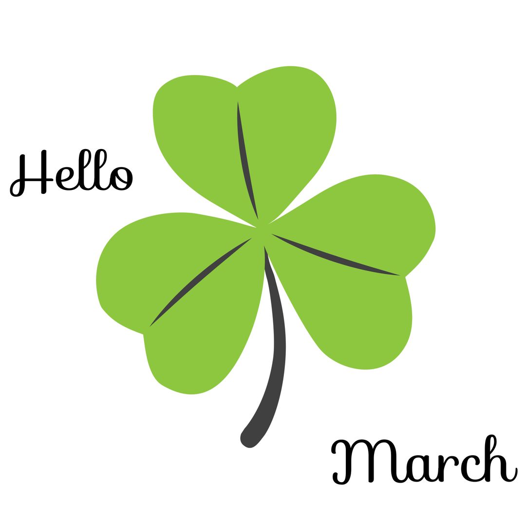 Welcoming March with a Green Shamrock for Spring Enthusiasm